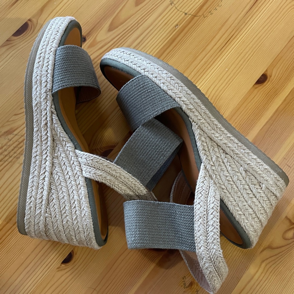 MIA Women's Brittni Espadrille Wedge Sandals in Khaki Size 7.5 - Picture 5 of 10
